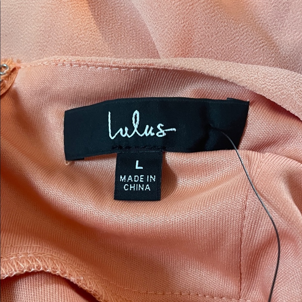 LULUS Peach Ruffle Halter Dress - Picture 9 of 11